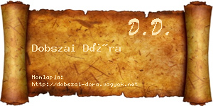Dobszai Dóra névjegykártya